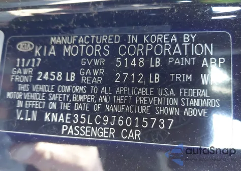 2018 Kia Stinger Gt from USA, damaged, VIN KNAE35LC9J6015737